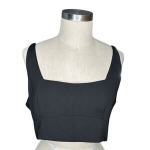 SNDYS PETAL & PUP Zanita Black Cropped Tank Top Women's Size 10 NWT Summer